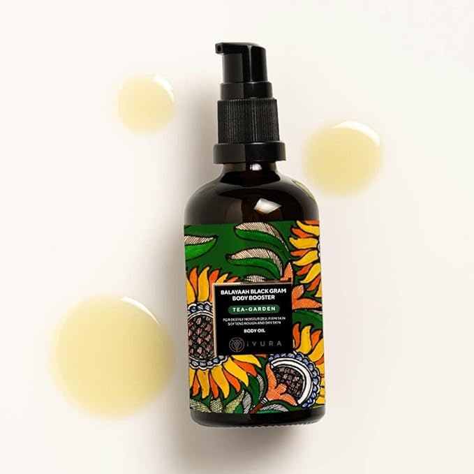 Balaayah Balaayah Black Gram Body Booster Oil - Tea-Garden Blend | Ayurvedic Massage & Moisturizing Body Oil | Luxurious, Fast-Absorbing & Non-Sticky | 3.38 fl oz
