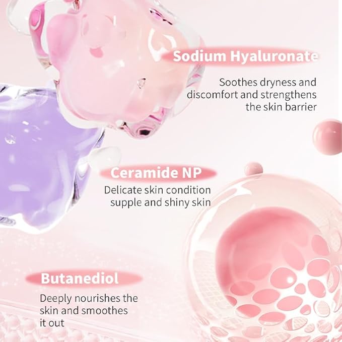 Hydrating Skincare Set - Travel Essentials - Enrich Sodium Hyaluronate & Vitamin C - Small Skin Care Kit with Face Cleanser, Serum, Balm, Eye Cream & Night Cream, Facial Kit for Women