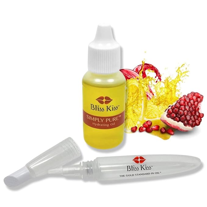 Bliss Kiss Refillable Nail Oil Pen & Simply Pure Cuticle Oil 15 ml Bottle Bundle