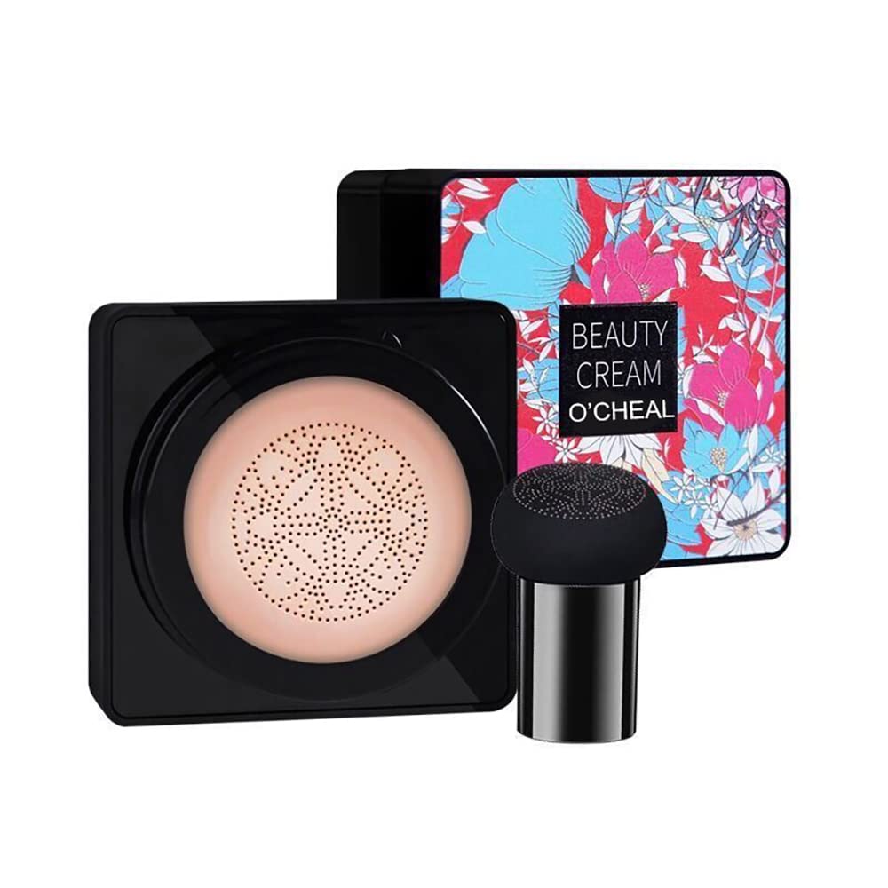 OCHEAL Mushroom Head Air Cushion BB Cream Foundation Cream for Face Makeup Concealer Cushion for Face Comestics Make Up Cushion Compact Natural