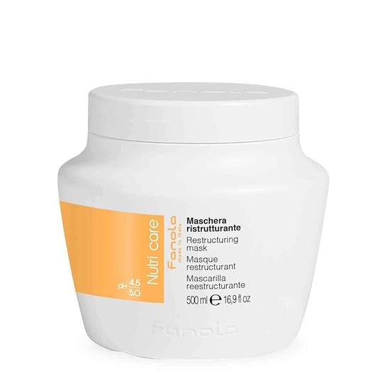 Fanola Deep Conditioning Hair Mask for Damaged Hair - Hydrating Treatment Enriched with Milk Proteins - Softens & Restores Dry, Frizzy & Damaged Strands - Nourishes & Detangles (16.9 Fl oz)