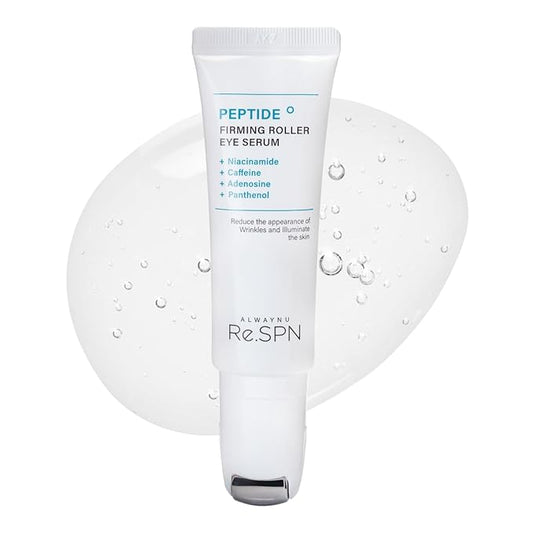 Re.SPN Peptide Firming Roller Eye Serum, Niacinamide, Panthenol, Caffeine | Self-Care, Vegan, Intense Hydration | Korean Eye Serum with Guasha, Glass Skin, Korean Skin Care(20ml/0.67 fl oz)