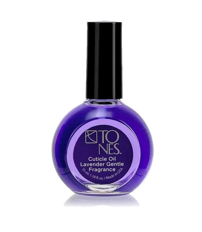 TONES Cuticle Oil - Premium, Skin Conditioning Nail Oil - Hydrates and Repairs Dry, Cracked Cuticles - Cruelty Free, 7-Free Nail Supplies - Made In The USA (1.18 Fl Oz, Lavender)