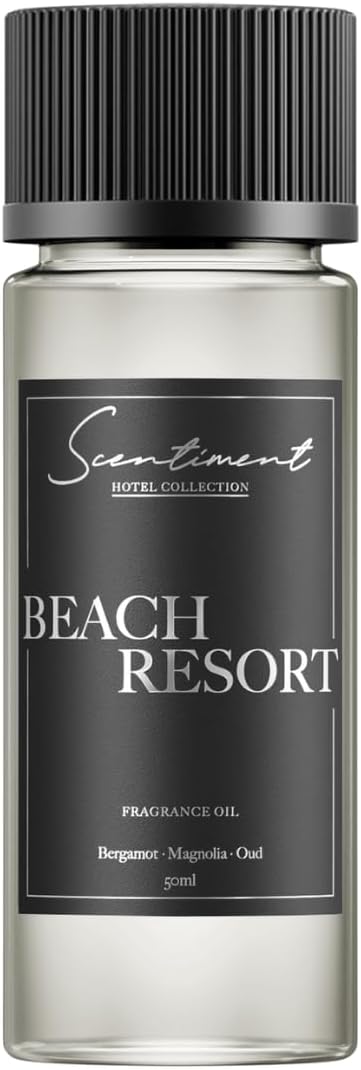 Hotel Collection Beach Resort Diffuser Oil | Aromatherapy Fragrance Inspired by 5-Star Hotels | Luxurious Scent with Notes of Bergamot, Ocean, Peony with Amber & Sandalwood (50 mL)