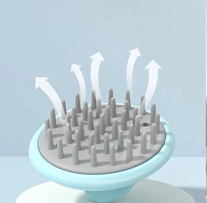 Silicone Scalp Massager Brush: Gentle and Convenient Hair Cleaning, Exfoliating, and Scalp Massage Tool with Soft Silicone Handle – Suitable for All Ages, Wet and Dry Hair, Perfect for Hair Salons