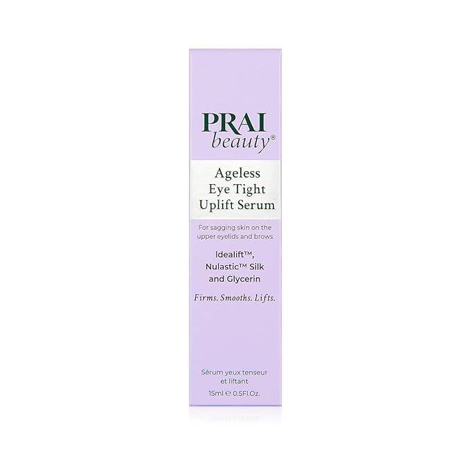 PRAI Beauty Ageless Eye Tight Uplift Serum, Anti-Aging and Hydrating Eye Serum, For Instantly Ageless Brow and Eyelid Area, 0.5 Oz