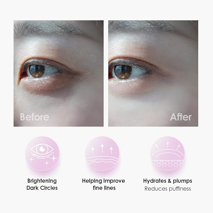 Sweet Dreams Collagen Glow Rose Gold Eye Masks under eye patches for puffy eyes + Sweet Dreams Vanilla Lip Mask