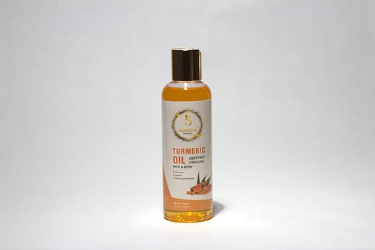 – Turmeric Oil for Face & Body, Natural Brightening Oil for Dark Spots, Repairing, Anti-Acne, Evens Skin Tone, Minimizes the Appearance of Pores – 200ML
