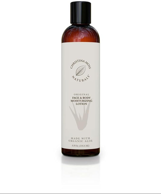 Christina Moss Naturals Unscented Body Lotion, Natural and Organic Ingredients, Gentle, No Toxic Chemicals