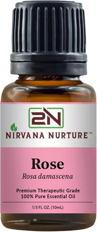 Rose Essential Oil 100% Pure Premium Therapeutic Grade, Undiluted - Aromatherapy Diffuser for Calm and Relaxation, Skin Care, Hair Care