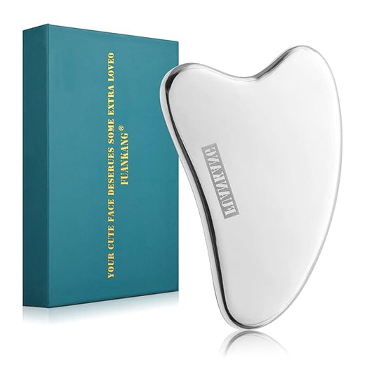 Gua Sha Facial Tools Stainless Steel Scraping Massage Tool for Face Stainless Steel Gua Sha Tool with Travel Pouch