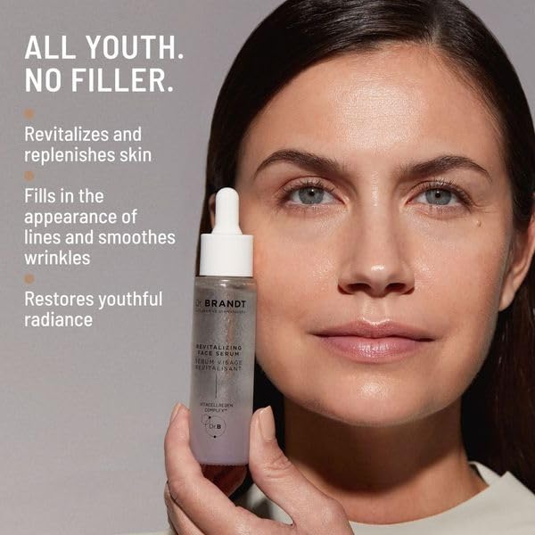 Dr. Brandt Dare to Age Revitalizing Face Serum - Smooths the Look of Lines & Wrinkles, Restores Youthful Radiance - Fragrance Promotes Relaxation & Self-Confidence - 1 fl oz