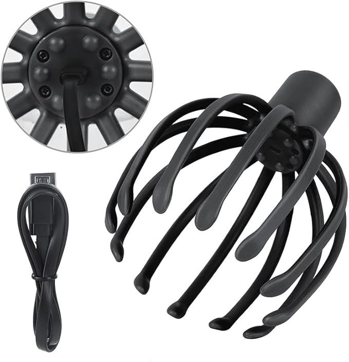 Electric Scalp Massager with 3 Modes, 360 Degree Head Massager, Cordless Portable Head Scratcher for Stress Relax