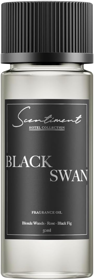 Black Swan Hotel Diffuser Oil | Aromatherapy Home Fragrance | Luxurious Scent with Notes of Blonde Woods, Rose, Black Fig (50 mL)