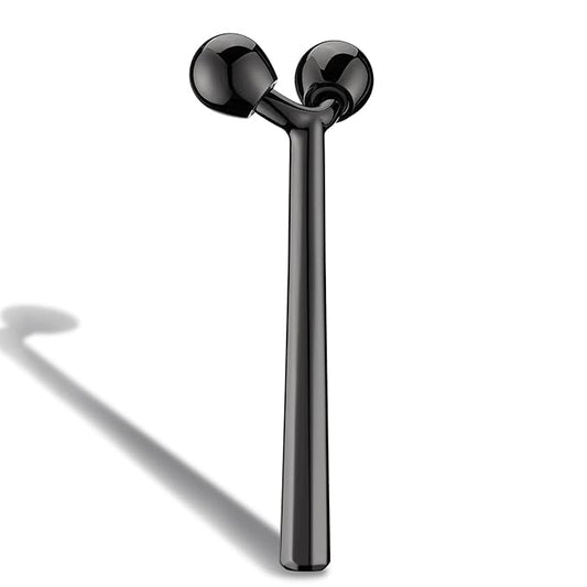 Tekson Face Roller, Facial Metal Massager, Massage Tool for face (Black)