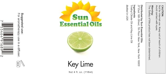 Sun Essential Oils Key Lime Essential Oil 4oz - (118ml) Aromatherapy Oil