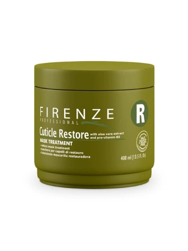 Firenze Professional Cuticle Restore Mask Treatment (salt sulfate & paraben free) 13.5 oz with Free Red Gift Bag