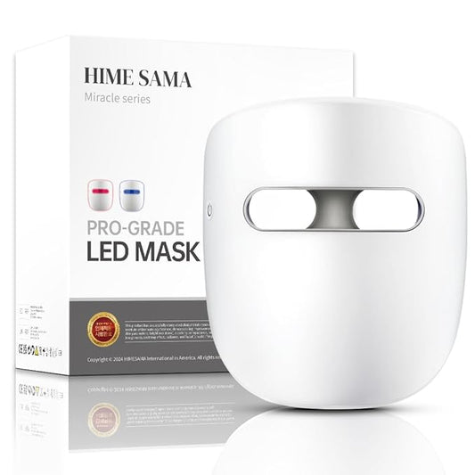 Led Face Mask, Red Light Mask for Face, FSA/HSA Eligible, Infrared, Red & Blue Light Mask for Skin Care, Wrinkle Reduction, Wireless Face Mask. (Miracle STAR RB-010)