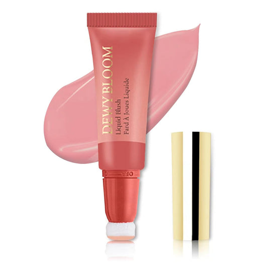 Blush Beauty Wand, Liquid Blush Contour Wand with Cushion Applicator, Smooth Cream Blush Wand Natural Matte Finish, Lightweight Blendable Blush Stick Makeup for Cheek,106 Peach Pink