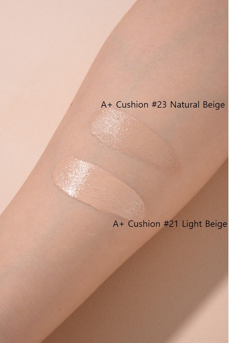 TROIAREUKE A+ Cushion Foundation (Shade 23) I Natural Coverage Foundation Makeup, Moisturizing Finish for Sensitive, Oily, Combination Skin, Skin Care Cushion I Korean Aesthetic Makeup