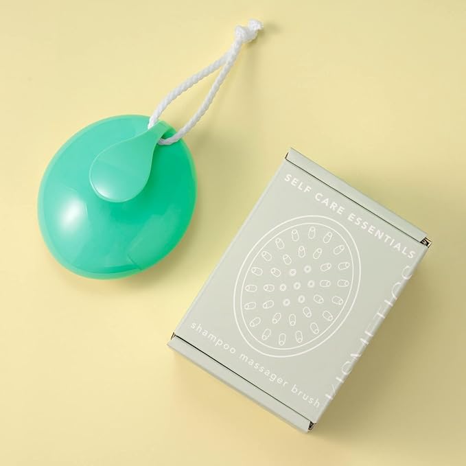 Shampoo Massager Brush, Scalp Massager and Exfoliator Features Soft Bristles to Aid in Dandruff Relief, Increase Circulation, and Stimulate Hair Growth for Healthy Looking Hair (Aqua)