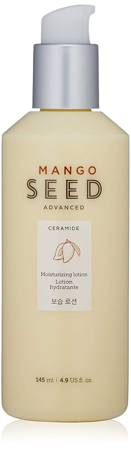 THE FACE SHOP Mango Seed Moisturizing Lotion | Ultra-Moisturizing Lotion for Healthy Radiance to Dry & Flaky Skin | Intense Hydrating & Nourishing Skincare, 4.9 Fl Oz (Pack of 1)