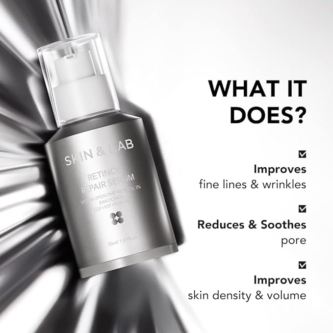 [SKIN&LAB] Wrinkle and Pore Care Skincare Set: Includes Retinol Serum and Niacinamide Serum