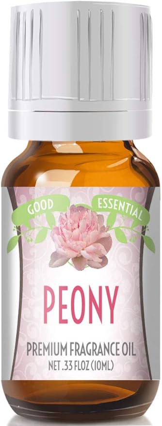 Good Essential Professional Peony Fragrance Oil (10ml/0.33 fl oz) for Candles, Soaps, Lotions, Perfumes - Peony Aromatherapy Fragrance Oil for Candle Making