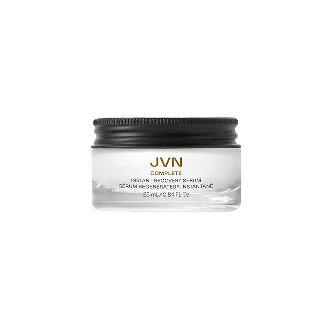 JVN Complete Instant Recovery Leave-In Anti Frizz Serum, Repairs Hair & Protects Against Heat Damage, Smoothing Serum for All Hair Types, Travel Size, 0.84 Fluid Ounces