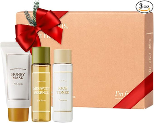 [I'm from] Miniature Set, Rice Toner, Mugwort Essence, Honey mask, Gifts for Women, Travel Essentials, Stocking Stuffers