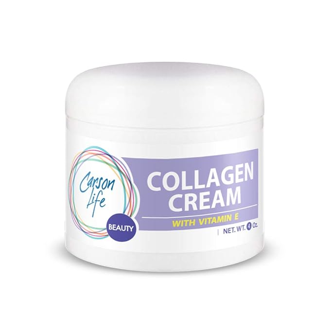 Carson Life Collagen Beauty Cream With Vitamin E - 4 Oz - Marvelously Rejuvenate Skin & Prevent Wrinkles - Keep Your Skin and Face Healthy - Made in the USA (Single)
