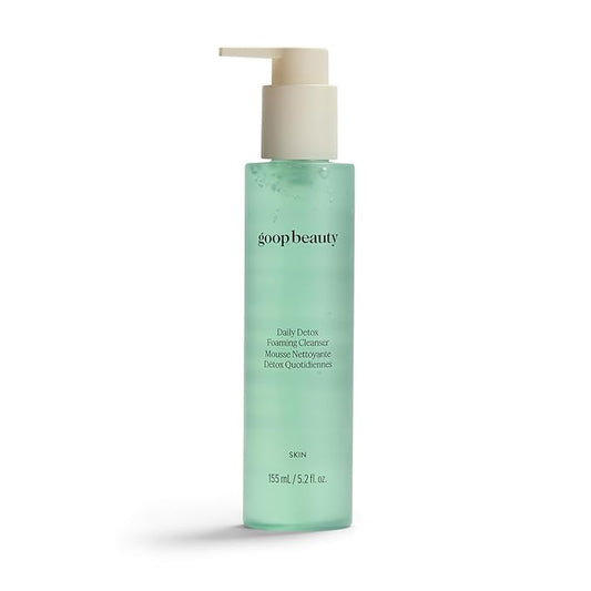 goop Beauty Daily Detox Foaming Cleanser | Hydrating Face Wash to Remove Makeup, Oil, & Dirt | Malachite, AHAs, & Glycerin | 5.2 fl oz