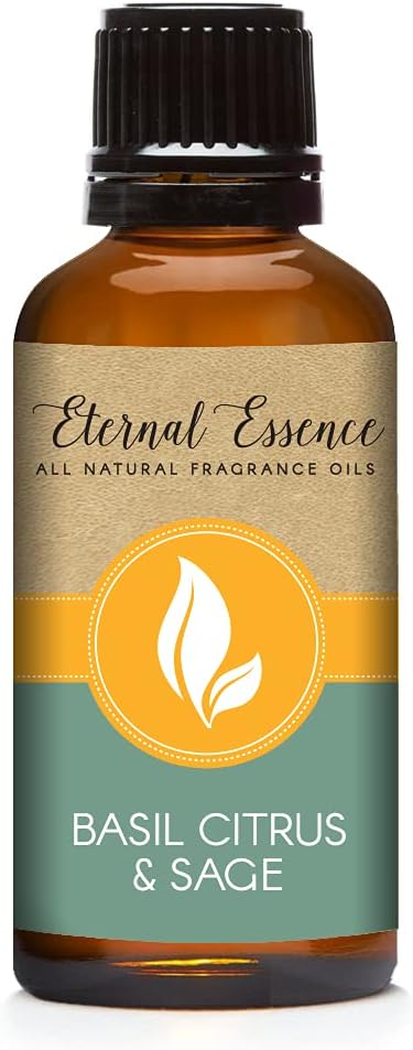 Eternal Essence Oils Basil Citrus & Sage 30ml All Natural Fragrance Oil - for Candle, Soap Making, Aromatherapy, Diffusers, Home Care, & Humidifiers