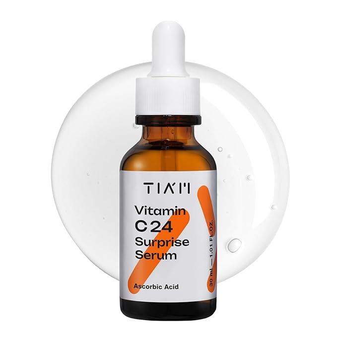TIAM Vitamin C24 Surprise Serum, 1.01 fl oz, Glow-Boosting & Anti-Aging with Vitamin E and Ferulic Acid for Dull Skin and Fine Lines, Korean Skin Care
