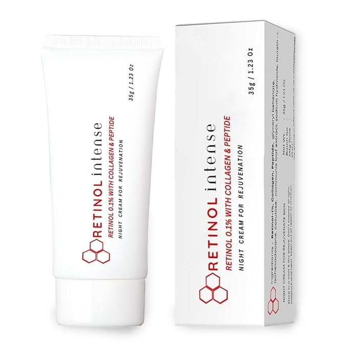 Retinol 0.1 Intense Cream with Collagen & Peptide (35 Gram / 1.23 Oz)