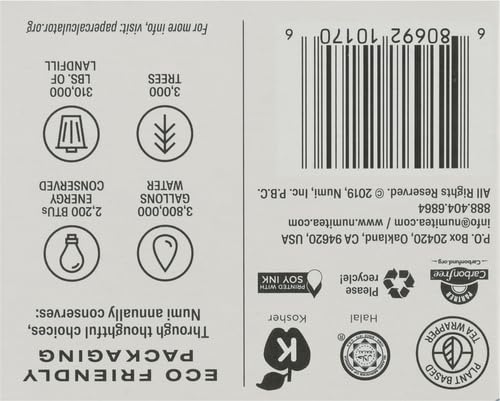 Numi Teas Tea Black Earl Grey Bergamot, 18 ct