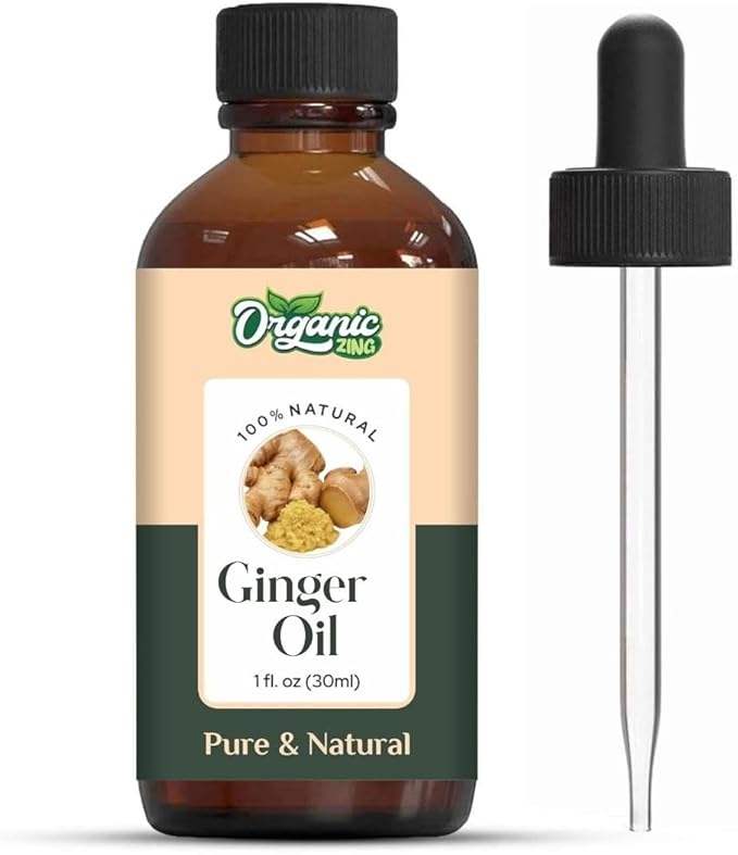 Ginger (Zingiber officinale) Oil | Pure & Natural Essential Oil for Skincare, Massage, Aroma and Diffusers- 30ml/1.01fl oz