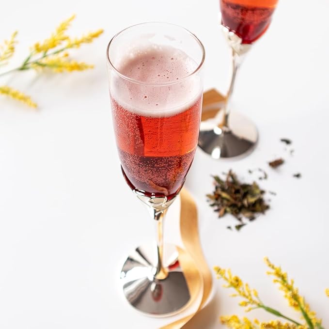 Organic Positively Tea Company, White Champagne Raspberry White Tea, Loose Leaf, 16 Ounce