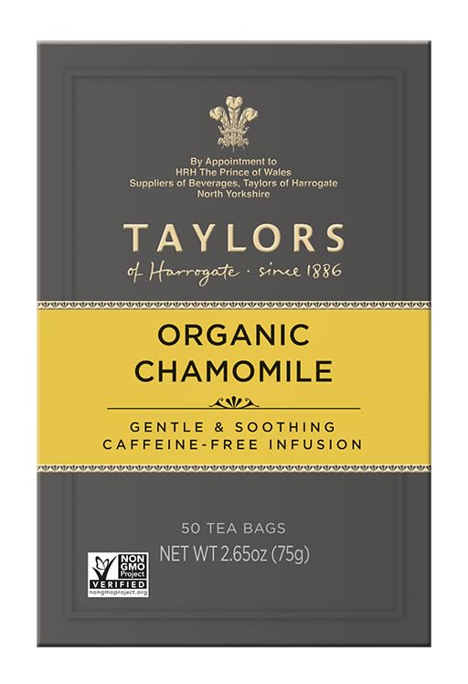 Taylors of Harrogate Organic Chamomile Herbal Tea, 50 Count (Pack of 6)