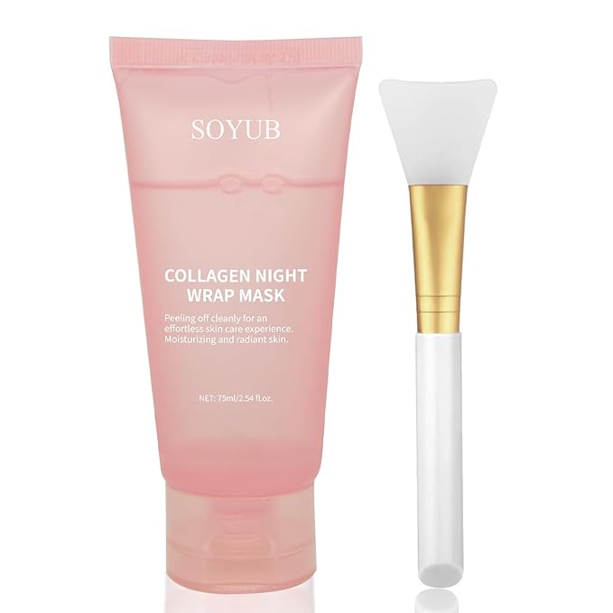 Sea-Maid Collagen Night Wrapping Mask, Hydrolyzed Collagen Peel Off Facial Mask, Smooth & Tight Skin, Reduce Fine Lines & Dullness, Korean Skin Care For All Skin Types (2.54 fl.oz)