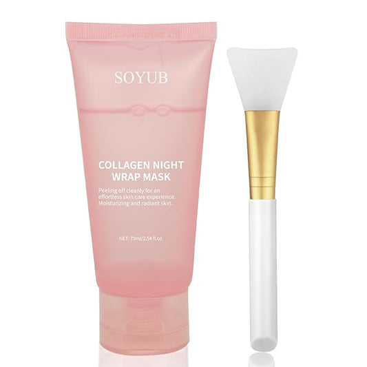 Sea-Maid Collagen Night Wrapping Mask, Hydrolyzed Collagen Peel Off Facial Mask, Smooth & Tight Skin, Reduce Fine Lines & Dullness, Korean Skin Care For All Skin Types (2.54 fl.oz)