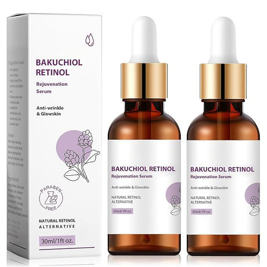 Venature Bakuchiol Retinol Rejuvenation Serum, Retinol & Vitamin for Wrinkles Bakuchiol Retinol Face Serum Korean, Retinol Serum for Wrinkles (2Pcs)