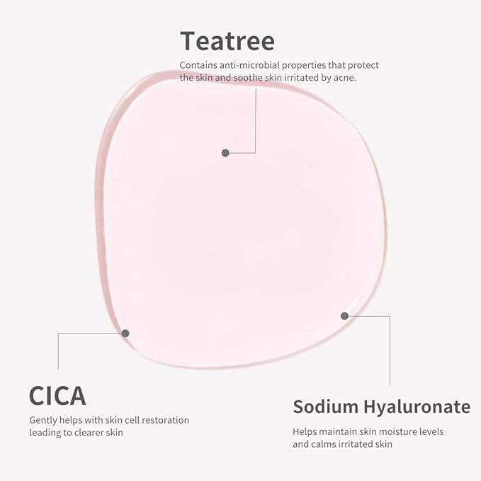 Pink Tea Tree Synergy Serum 30mL/Skin Moisturizer/Facial Moisturizers/1.01 Fl. Oz, CICA, Hyaluronic Acid and Niacinamide, Korean Skin Care, Hydrating