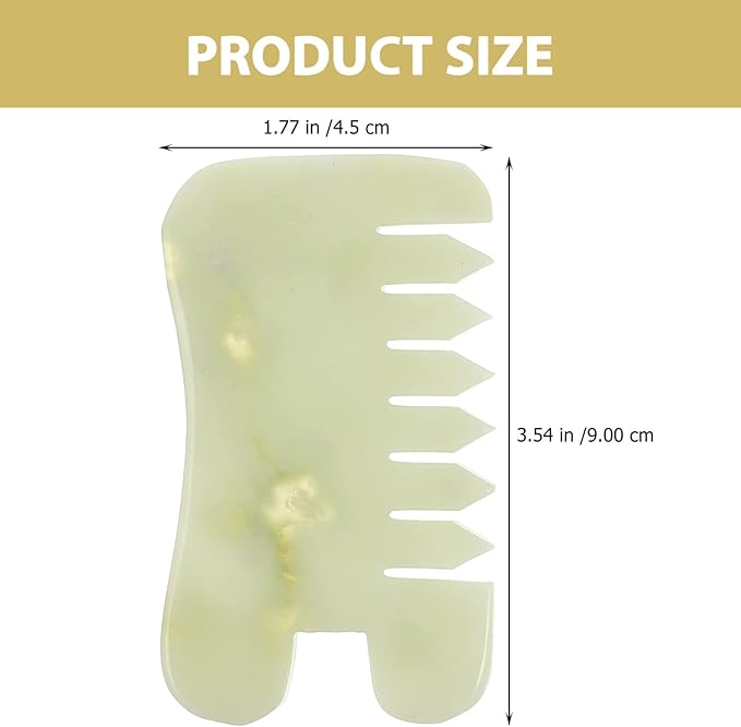 Healifty Massage Comb 2Pcs - Guasha Scalp Comb, Handheld Gua Sha Scraping Massage Tool for Head Caring (Green)