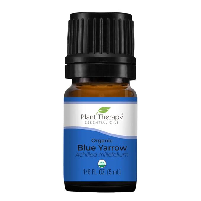 Plant Therapy Organic Blue Yarrow Essential Oil 5 ml (1/6 oz) 100% Pure, Undiluted, Therapeutic Grade