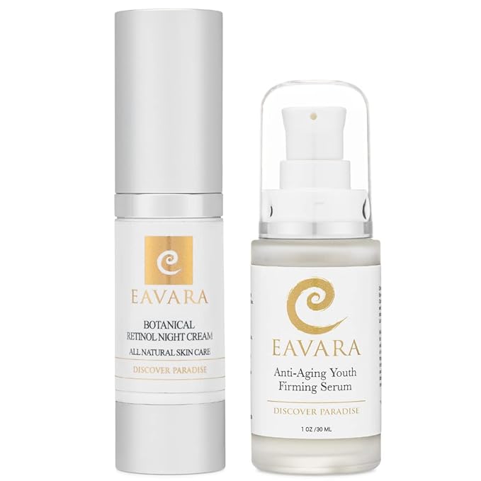 Organic Retinol Night Cream and Anti Wrinkle Face Serum