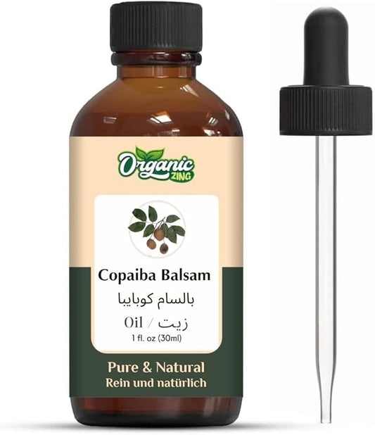 Copaiba Balsam (Copaifera officinalis) Oil | Pure & Natural Essential Oil for Skincare, Hair Care and Massage - 30ml/1.01fl oz