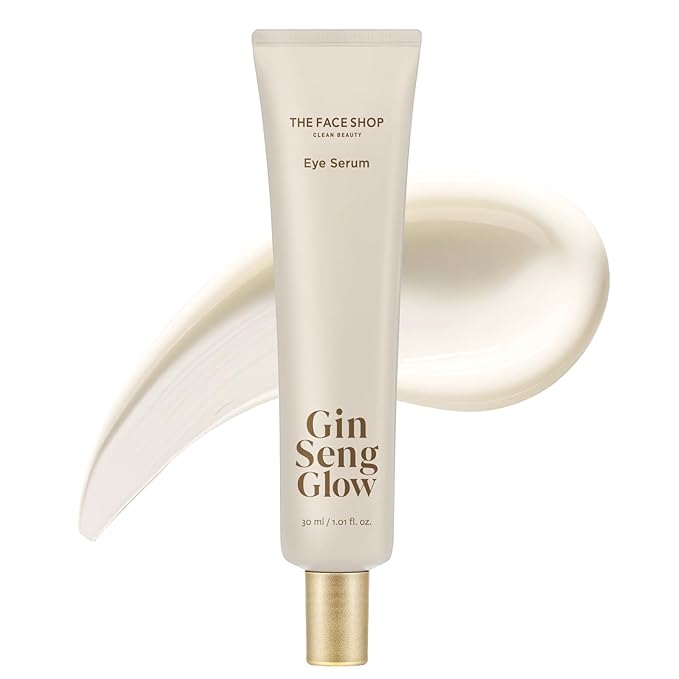 The Face Shop Ginseng Glow Eye Serum - Reduces Visible Dark Circles & Wrinkles, with Korean Ginseng, Retinol, Anti Aging, Korean Skincare, 100ml / 3.3 fl. oz.