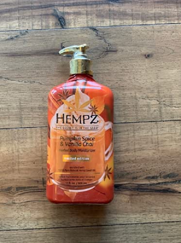 Hempz Pumpkin Spice & Vanilla Chai Herbal Body Moisturizer 17 oz.