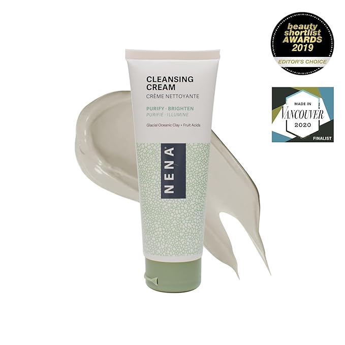 NENA Natural Skincare Kit | 4-Piece Daily Skin Essentials for Women & Men - for Dry, Oily, Normal and Sensitive Skin | EWG Verified, Cruelty Free & Vegan-Friendly